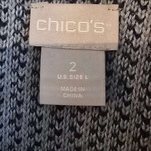 Chico's Blue Knit Double Breasted Coatigan - Picture 2 of 7